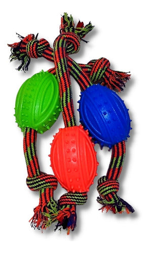 Anzgi Interactive Dog Toy Rugby Ball with Rope 1