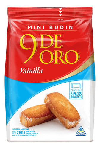 Mini Budín Vainilla 9 De Oro 210 Grs 0