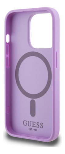 Funda Guess Para iPhone 15 Pro Magsafe Purpura 6