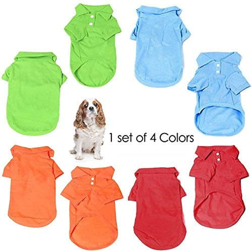 4 Piezas De Ropa Para Mascota Reymas Perro Cachorro Polo Rop 3