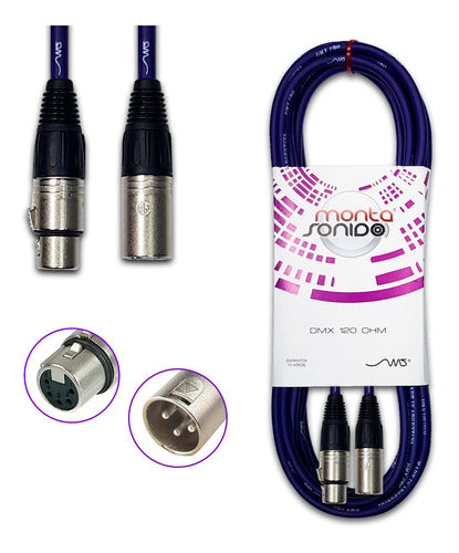 2-Meter Neutrik 5-Pin XLR Female to Male DMX Cable by MSCables 0