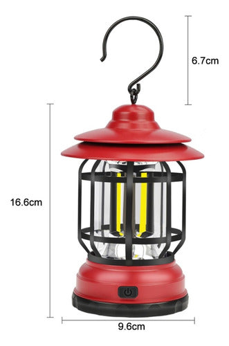 Portable Rechargeable Retro Hanging Camping LED Lantern K-20 24