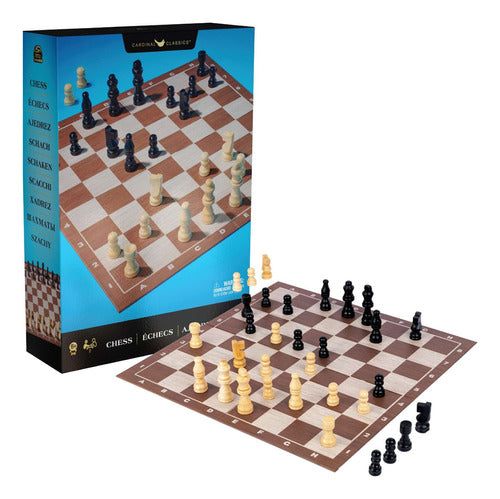 Folding Chess Set Wooden Pieces Spin Master TTS Tutti 0