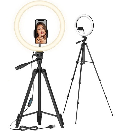 Everest.UY LED Ring Light 26cm + 120cm Portable Tripod for Videos and Photos 0