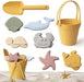 Norcel Silicone Beach Bucket Set with Toys for Kids 4