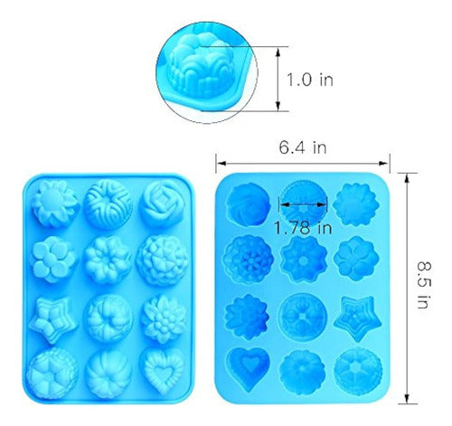 Homedge Silicone Flower Molds Set - Food Grade Baking Tools 3