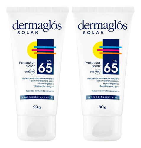 Dermaglós Combo X2 Solar Protector Fps 65 Cream 90gr 2