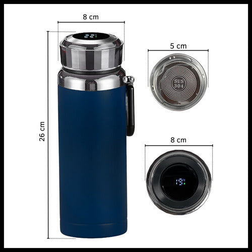 Stainless Steel 1 Liter Thermos Bottle with LED Display Temperature and Filter 3