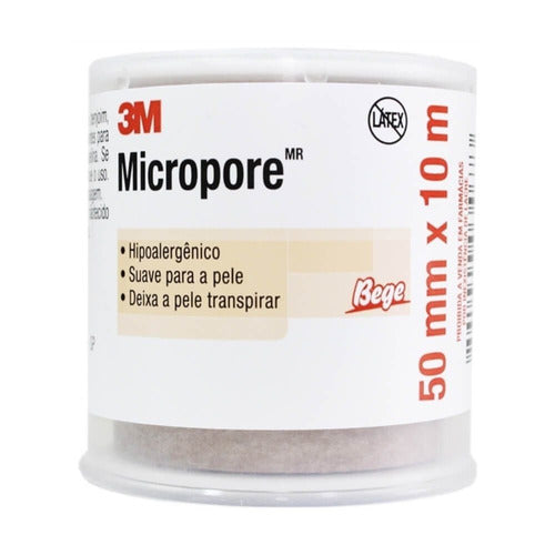 3m Micropore Hospitalar Bege 50mmx10m 0