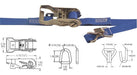 Kinedyne Pack 2un.Crique Tensor Moto Cuatri 25mm X 4.88m 1140kg Rotur 1