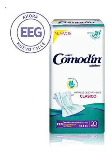 Comodin Classic Adult Straight Diapers XXL 80 Units 1