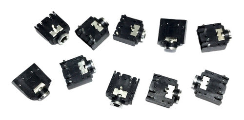 Componentes Merlo 10 Units 3.5mm Stereo Female Jack Connector for Soldering on PCB 1