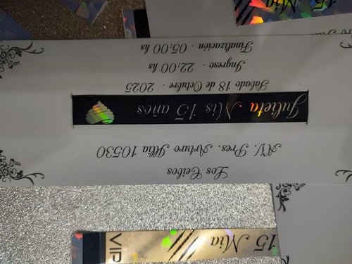 Lbgecreaciones Holographic Wristbands with Invitation Holder X50 4