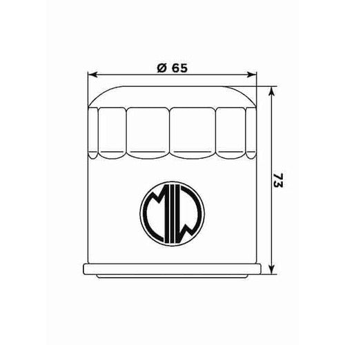 Filtro Aceite Miw Honda/kawasaki/yamaha H1013 1