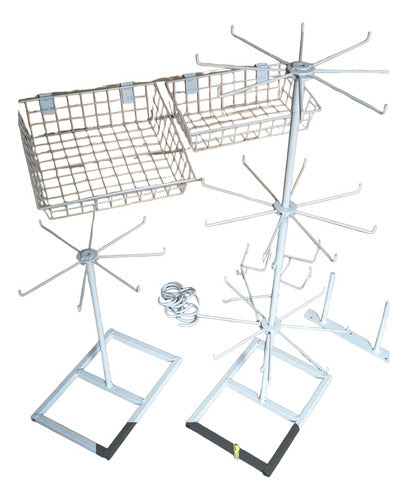 Ganchos Blisteros Rosario Perchero Giratorio Regulable 3 Perchas Exhibir Bijou Rosario 0