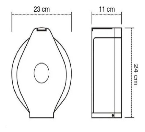 Aromes Jumbo Toilet Paper Roll Dispenser 400m Plastic Abs 2