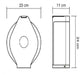Aromes Jumbo Toilet Paper Roll Dispenser 400m Plastic Abs 2