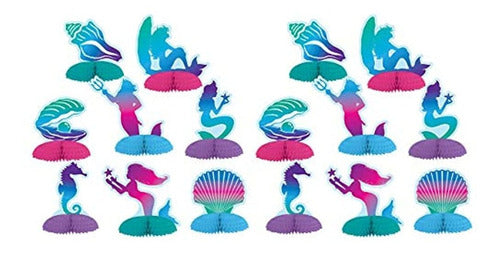 Beistle Mermaid Mini Table Centerpieces 16 Piece Under The Sea 0