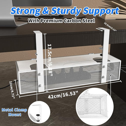 Bandeja De Administración De Cables Debajo Del Escritorio Si 2