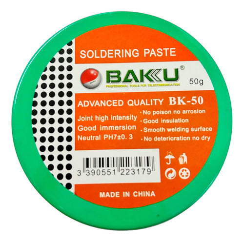 Baku Flux En Pasta Para Soldar Desoldar Profesional 50gs Baku-50 1