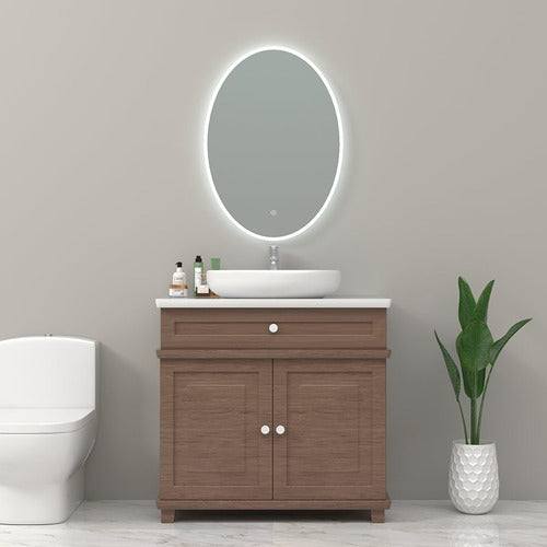 Tienda Objetos Oval Led Mirror with Touch Light 50x70 cm Bathroom 1