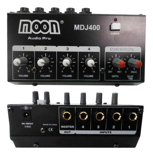 Moon Mixer 4 Channels Sound Audio Mdj400 0