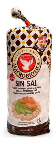 Pack X 6 Macrobiotica Galletas De Arroz Integral Sin Sal 0