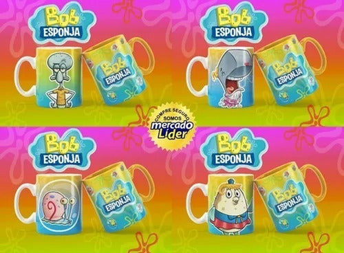 Plantillas Bob Esponja - Sublimacion Tazas Tazones 5