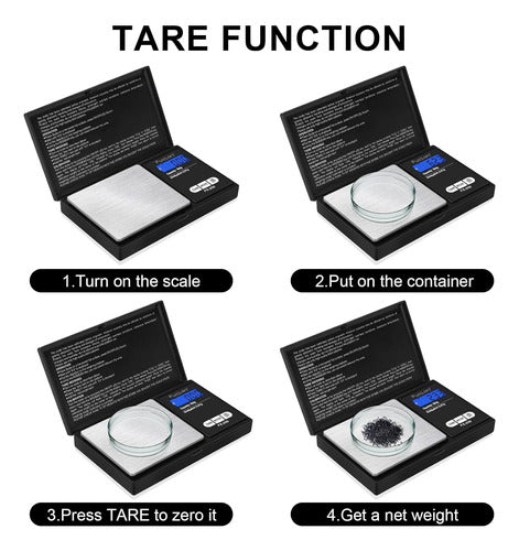 Báscula Digital De Bolsillo, 200g/01g, Acero Inoxidable 3