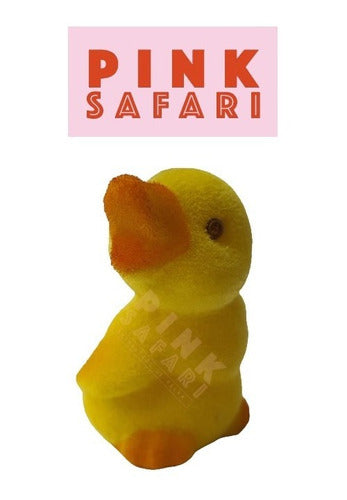 Import EAC Pink Safari Miniature Plush Duck Decoration 2