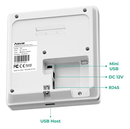 Anviz Time Clock with Fingerprint Scanner 2