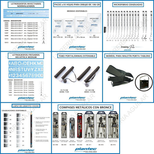 Plantec 3 Mini Escalimetro 10cm 6 Escala Baja Dibujo Técnico 6