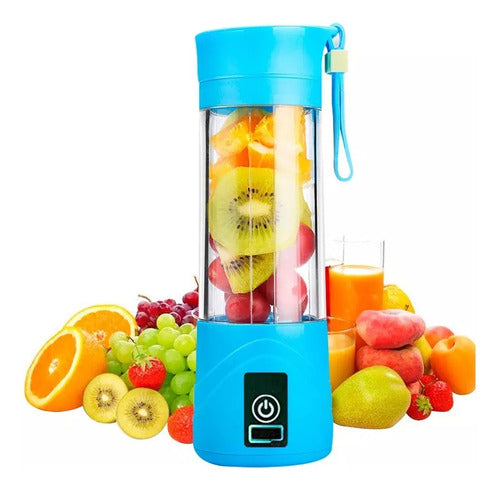 Portable Juicer Mini Blender Thermos - Rechargeable X3 Units 1