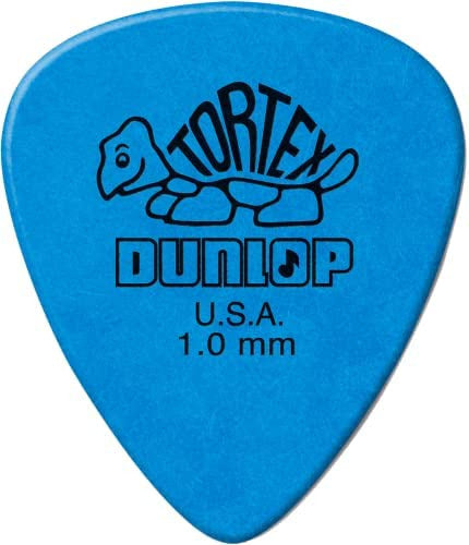Jim Dunlop Blue Standard 1.0mm Guitar Pick, Pack of 12 2