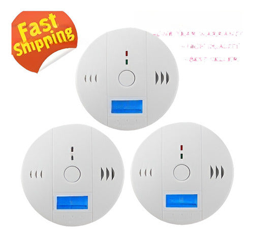 BrandName 3pcs LCD Carbon Monoxide Poisoning Warning Alarm Detector 0