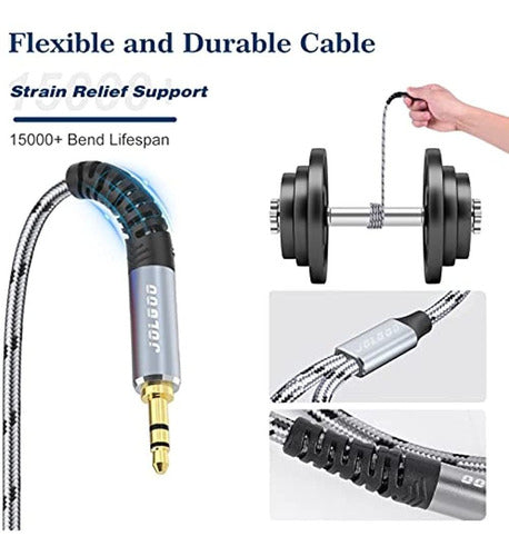 JOLGOO 3.5 Mm Trs A Dual Xlr Male Pro Stereo Breakout Cable, 1/8 T 4