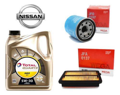 Wega Kit Filtros Nissan Kicks 1.6 + Aceite Total Ineo Mc3 5w30 4L 0