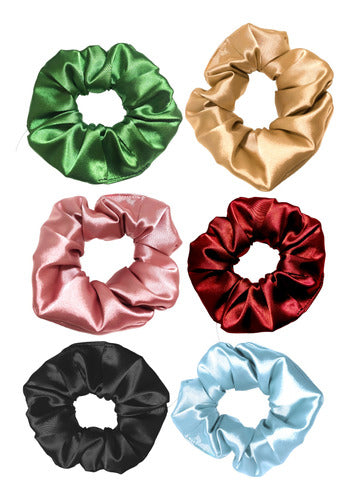 Wholesale Pack of 10 Satin Scrunchies Hair Ties - Perfect for Gifts and Events 15