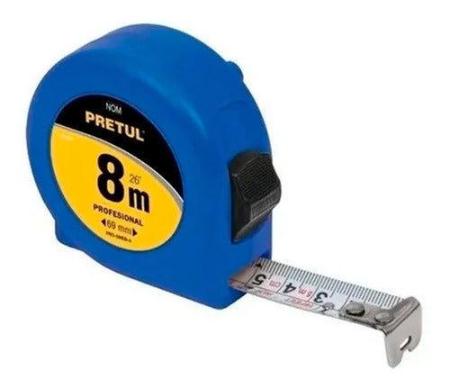 Truper By Pretul 8 Meters 25mm Metric Tape Measure with ABS Case and Multi-Color Design 0