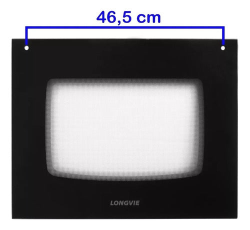 Longvie 2501 - 2560 Oven Glass + Sliders + White Handle 2