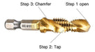 6-Piece Titanium Metric Thread Tap and Drill Bit Set 1