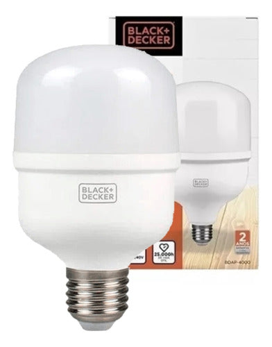 Lampada Led Alta Potencia Eco T120 50w 6500k Black+decker 0