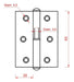 Fumaca Bisagra Ficha Carpintero 63mm Agujeros Placard Derecha X25 1