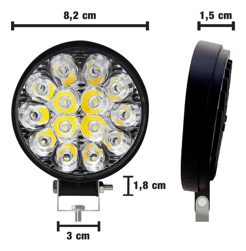 Mini LED Auxiliary White Spotlight 12/24v 4x4 Off Road Premium 4