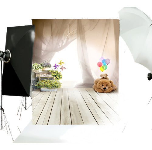 Creative Backgrounds 5x3ft Vinyl Balloon Baby Photo Background 3