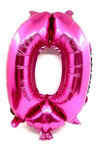 Tu Mundo Metallic Number Balloons 41 cm Fuchsia 1