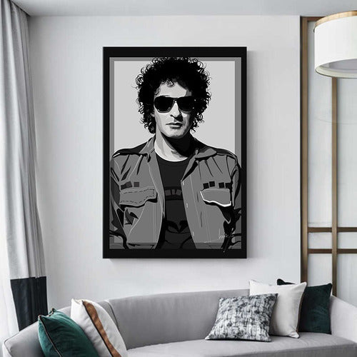 Cuadros Ballester Modern Decorative Frame 60x90 Gustavo Cerati Rock Nacional 0