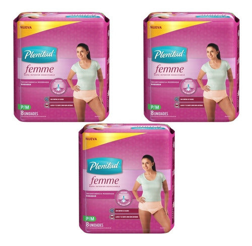 Plenitud Femme Disposable Adult Underwear X 24 Units 0