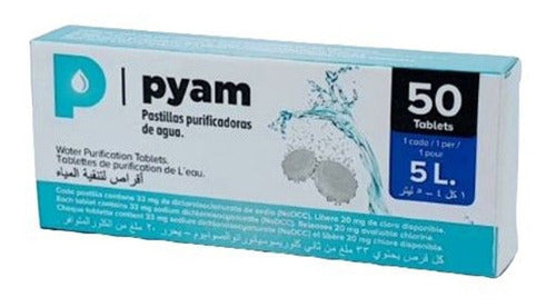 Pyam Water Purification Tablets Box of 50 Units 0