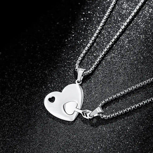 Burdah Couples Necklace Heart and Arrow Cupid 2 in 1 1